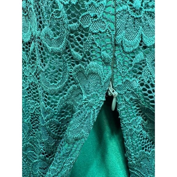 Vshow Womens Sleeveless Lace Halter Mermaid Maxi Dress Medium Green Holiday Part - Picture 6 of 16